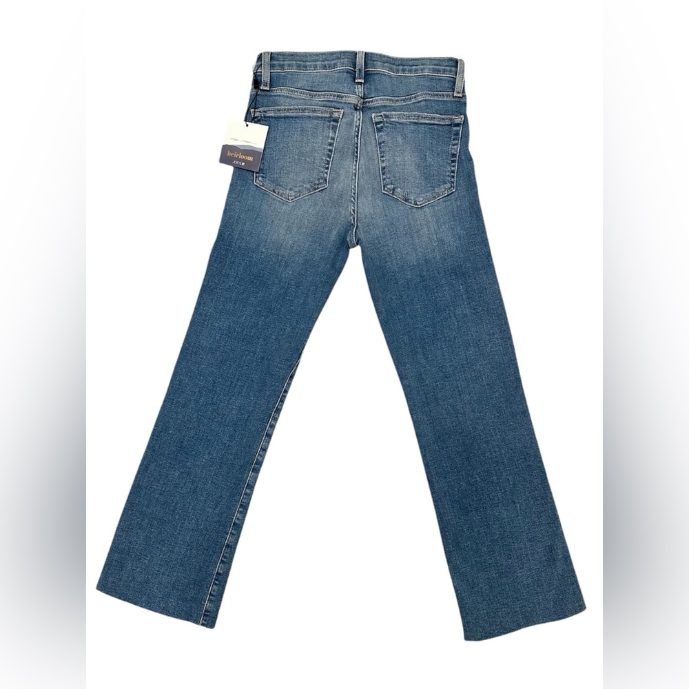 JOE’S Jeans Mid Rise Crop Boot Raw Hem in Color Portsmount Blue Women Sz 26 NWT - Picture 3 of 7